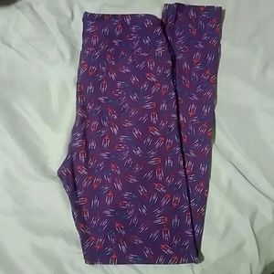 LuLaRoe OS Airplane Leggings
